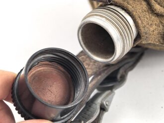 Feldflasche Wehrmacht, Ausführung 1 Liter, Leder angetrocknet