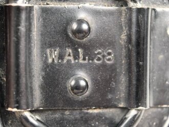 Feldflasche Wehrmacht in gutem Zustand. bis auf den RZM markierten Korpus "W.A.L.38" gestempelt