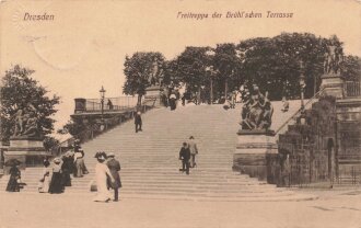 Ansichtskarte "Dresden - Freitreppe der...