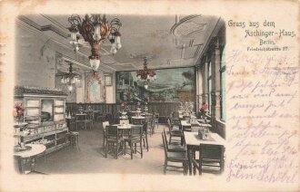 Ansichtskarte "Gruss aus dem Aschinger-Haus Berlin, Friedrichstrasse 97"