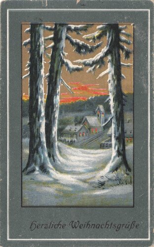 Ansichtskarte "Herzliche Weihnachtsgrüße"