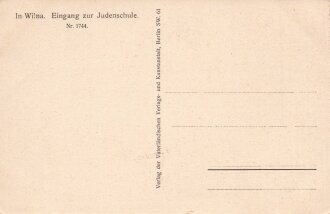 Ansichtskarte "In Wilna, Eingang zur Judenschule"