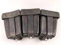 Patronentasche zum K98 Wehrmacht ( für 6 Ladestreifen) Gebraucht, dunkelbraun, datiert 1938