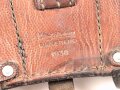 Patronentasche zum K98 Wehrmacht ( für 6 Ladestreifen) Gebraucht, dunkelbraun, datiert 1938