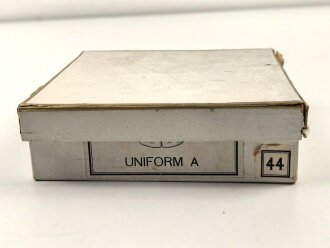 Leere Pappschachtel für Hemdenkrägen " Uniform A" . Maße etwa 15 x 15 x 5cm
