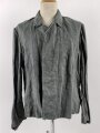 Drillichjacke Wehrmacht, Variante ohne Taschen, wohl Luftwaffe. Getragenes Kammerstück in gutem Gesamtzustand