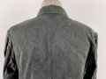 Drillichjacke Wehrmacht, Variante ohne Taschen, wohl Luftwaffe. Getragenes Kammerstück in gutem Gesamtzustand