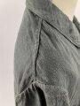 Drillichjacke Wehrmacht, Variante ohne Taschen, wohl Luftwaffe. Getragenes Kammerstück in gutem Gesamtzustand