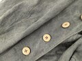 Drillichjacke Wehrmacht, Variante ohne Taschen, wohl Luftwaffe. Getragenes Kammerstück in gutem Gesamtzustand