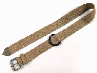 Webleinenriemen mit großem D-Ring Wehrmacht, Breite 40mm, Gesamtlänge 99cm. Sie erhalten ein ( 1 ) ungebrauchtes Stück