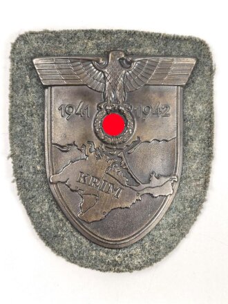 Krimschild 1941 1942, Eisen bronziert. Repariertes...