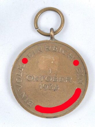 Medaille zur Erinnerung an den 1. Oktober 1938 (Anschluss...