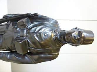 Deutsch Ostafrika, Figur Metallguß einen Askari Darstellend, Höhe ca 32cm, unbeschädigt