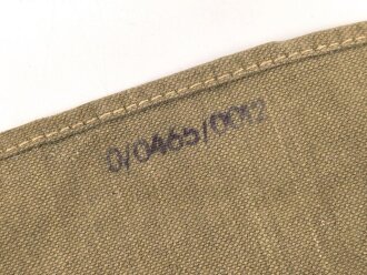 Brotbeutel für Angehörige des Heeres Modell 1944, getragenes Stück, mit Reichsbetriebsnummer, ungereinigt