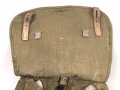 Brotbeutel für Angehörige des Heeres Modell 1944, getragenes Stück, mit Reichsbetriebsnummer, ungereinigt