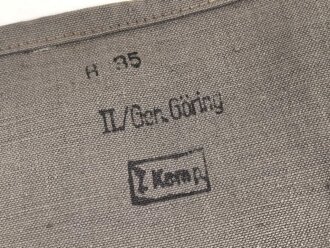 Kleidersack 31, Kammerstück Regiment General Göring. Sehr guter Zustand, datiert 1935