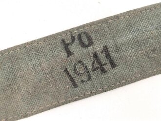 Polizei III.Reich, Trageriemen für einen Brotbeutel, datiert 1941
