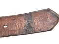 Mantelriemen / Packriemen Wehrmacht,  gebraucht, leicht verzogen, mit Reichsbetriebsnummer