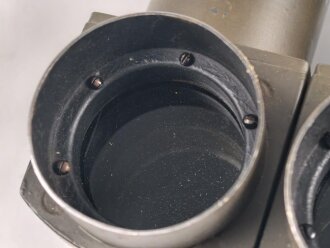 Scherenfernrohr SF14 Z von Carl Zeiss Jena. Klare Durchsicht, deutliche Strichplatte. Vermutlich Exportausführung aus den 1930iger Jahren, überlackiertes Stück