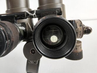 Scherenfernrohr SF14 Z von Carl Zeiss Jena. Klare Durchsicht, deutliche Strichplatte. Vermutlich Exportausführung aus den 1930iger Jahren, überlackiertes Stück