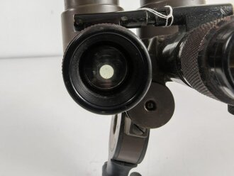Scherenfernrohr SF14 Z von Carl Zeiss Jena. Klare Durchsicht, deutliche Strichplatte. Vermutlich Exportausführung aus den 1930iger Jahren, überlackiertes Stück