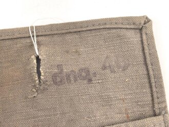 Koppeltasche Wehrmacht, Hersteller dnq 40. Gekürztes Stück, Maße wie fotografiert etwa 17 x 22cm