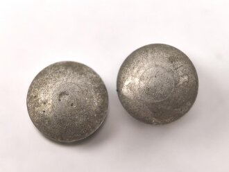 Paar Buntmetallnieten zum Trageriemen für ein Dienstglas der Wehrmacht, gebraucht