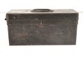 Transportkasten Wehrmacht, Maße etwa  8 x 21 x 10cm. Originallack