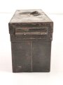 Transportkasten Wehrmacht, Maße etwa  8 x 21 x 10cm. Originallack