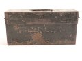 Transportkasten Wehrmacht, Maße etwa  8 x 21 x 10cm. Originallack
