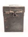 Transportkasten Wehrmacht, Maße etwa  8 x 21 x 10cm. Originallack