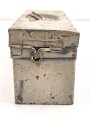 Transportkasten Wehrmacht, Maße etwa  8 x 21 x 10cm. Originallack