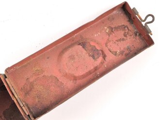 Transportkasten Wehrmacht, Maße etwa  8 x 21 x 10cm. Originallack