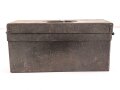 Transportkasten Wehrmacht, Maße etwa  8 x 21 x 10cm. Originallack