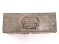 Transportkasten Wehrmacht, Maße etwa  8 x 21 x 10cm. Originallack