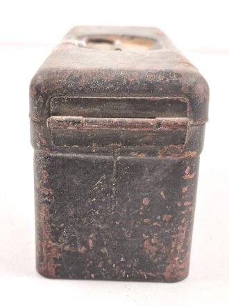 Transportkasten Wehrmacht, Maße etwa  8 x 21 x 10cm. Originallack