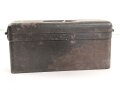 Transportkasten Wehrmacht, Maße etwa  8 x 21 x 10cm. Originallack