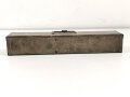 Transportkasten Reinigungsgerät für Flak 38 Wehrmacht, Maße etwa  7,5 x 31,5 x 5cm. Originallack