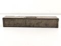 Transportkasten Reinigungsgerät für Flak 38Wehrmacht, Maße etwa  7,5 x 31,5 x 5cm. Originallack, Verschluss defekt