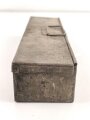 Transportkasten Reinigungsgerät für Flak 38Wehrmacht, Maße etwa  7,5 x 31,5 x 5cm. Originallack, Verschluss defekt