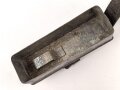 Transportbehälter " PETROLE" vermutlich Frankreich oder Italien. Maße etwa 4,5 x 14 x 20cm