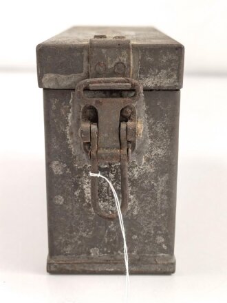 Transportbehälter vermutlich Deutsch 1. Weltkrieg, Maße etwa 6 x 5 x 18,5 x 11,5cm