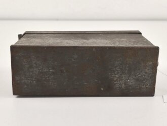 Transportbehälter vermutlich Deutsch 1. Weltkrieg, Maße etwa 6 x 5 x 18,5 x 11,5cm