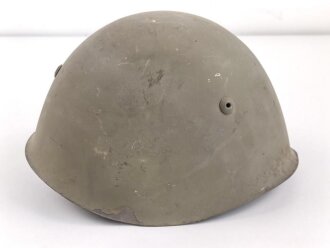 Italien 2. Weltkrieg, Stahlhelm M33 , Originallack und Kinnriemen. Ungetragenes Stück