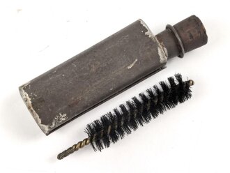 Reinigungsgerät vermutlich um 1900, Maße der Dose etwa 2,5 x 7,5 x 11cm