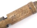 Trillerpfeife aus Messing , markiert " POLIZEI"
