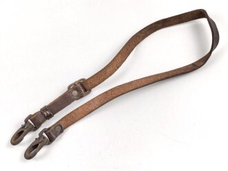 Trageriemen Wehrmacht, braunes Leder Breite 18mm, Gesamtlänge 84cm
