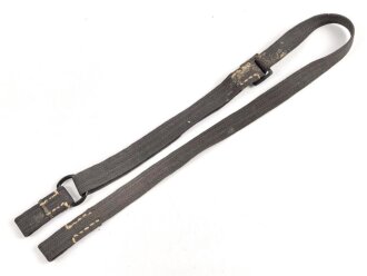 Blauer Webleinenriemen Wehrmacht, Breite 2,3cm, Verstellbar, Gesamtlänge wie fotografiert 96cm