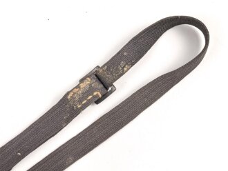 Blauer Webleinenriemen Wehrmacht, Breite 2,3cm, Verstellbar, Gesamtlänge wie fotografiert 96cm