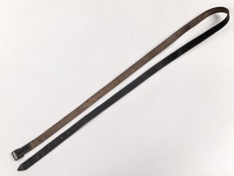 Trageriemen Wehrmacht, schwarzes Leder Breite 2cm, Gesamtlänge 152cm
